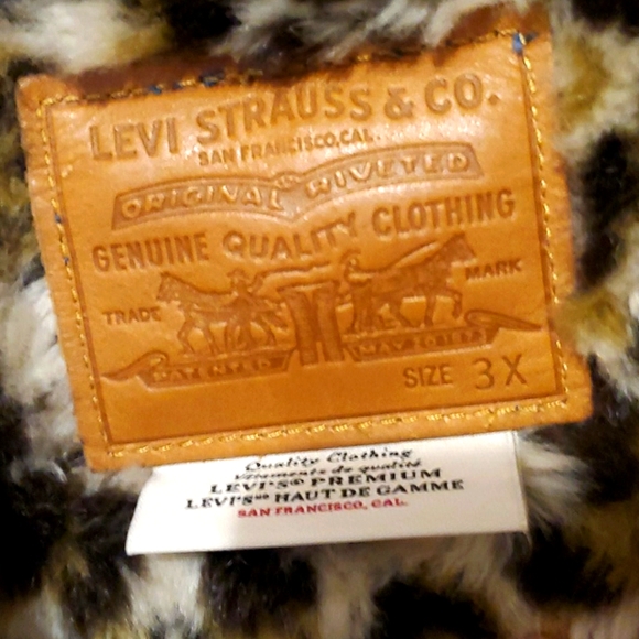 Levis Jean Jacket Leopard Lined 3X 🆕️ - Picture 5 of 8